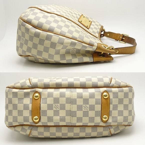 Louis Vuitton Damier Azur Galliera PM Shoulder Tote White - Picture 3 of 8